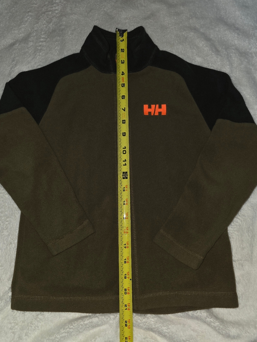 Helly Hansen Kids' Daybreaker 2.0 Fleece Jacket in olive green with black Size 8 - Picture 4 of 6